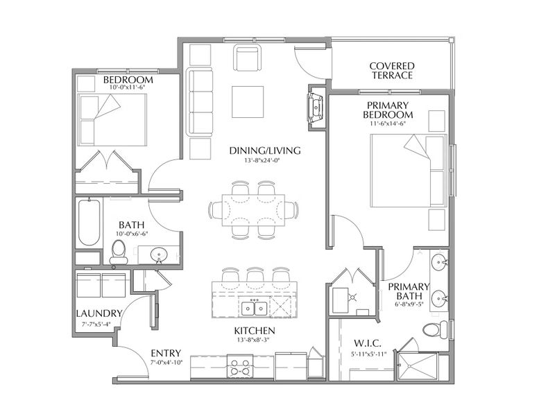 2D floor plan layout of this home in The Lakes at Centerra - North Shore Flats, Loveland, CO (Image 1).