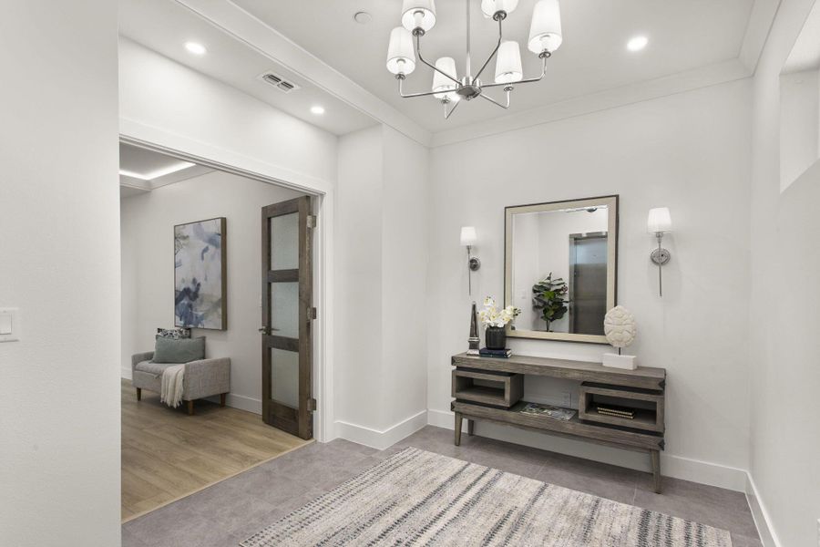 Furnished interior view inside a new home in , Tierra Verde (Image 34).