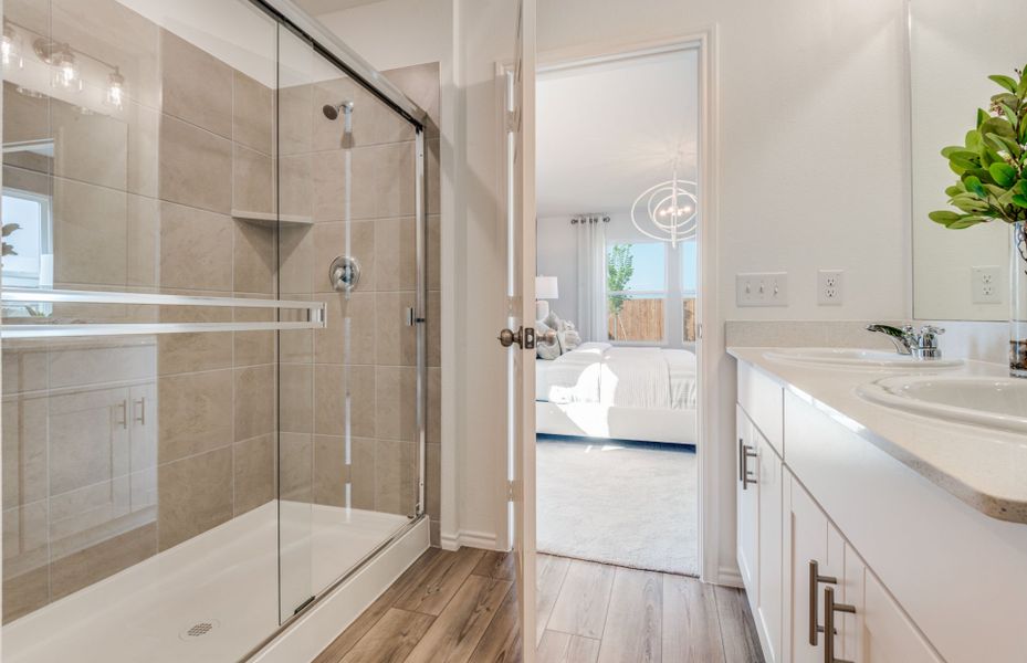 Large shower in owner's bath