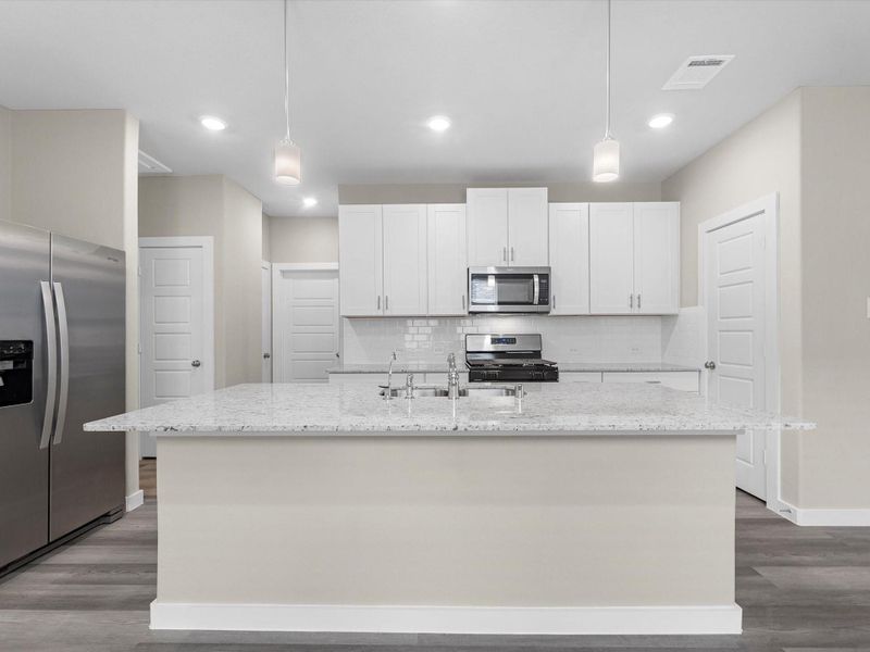 Furnished interior view inside a new home in Montgomery Oaks - Premier, Conroe (Image 3). Furnished interior view inside a new home in Montgomery Oaks - Premier, Conroe (Image 3).