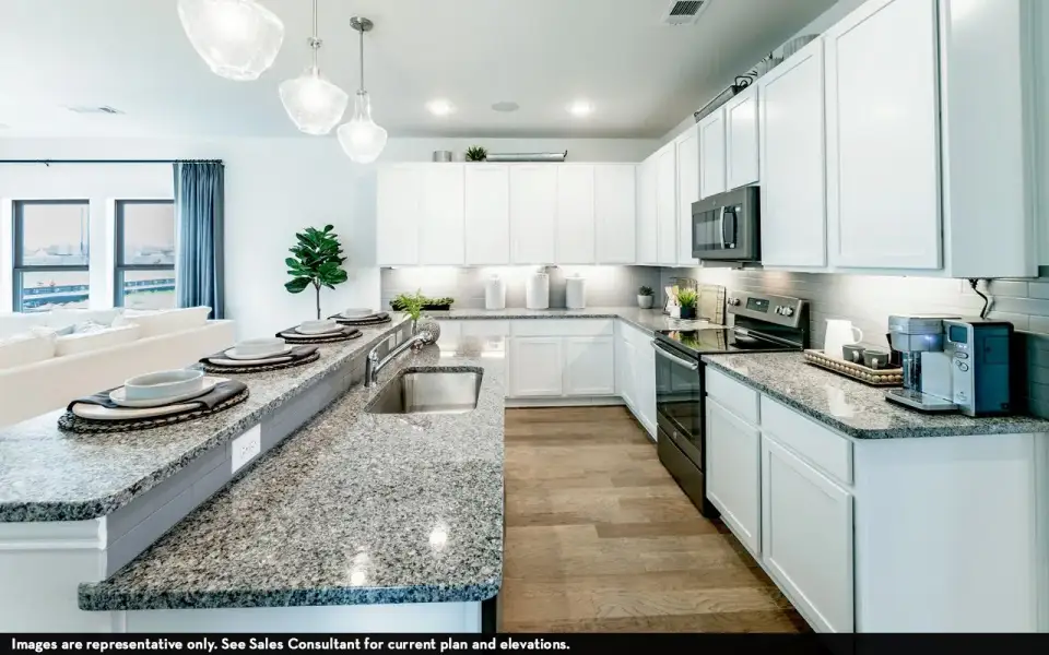 Furnished interior view inside a new home in Trails at Woodhaven Lakes, La Marque (Image 6). Furnished interior view inside a new home in Trails at Woodhaven Lakes, La Marque (Image 6).