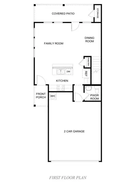 2D floor plan layout for the Cardinal by D.R. Horton in Cardinal Hills, Dallas, TX (Image 3).