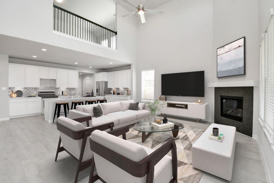 Virtually Staged - Living Room. Sample photo of completed home with similar floor plan. Actual colors and selections may vary.
