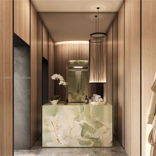 Close-up of interior finishes inside a home in , Miami Beach (Image 8).