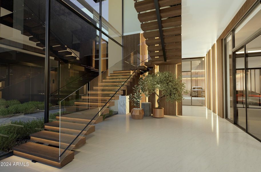 Floating Staircase to main living area