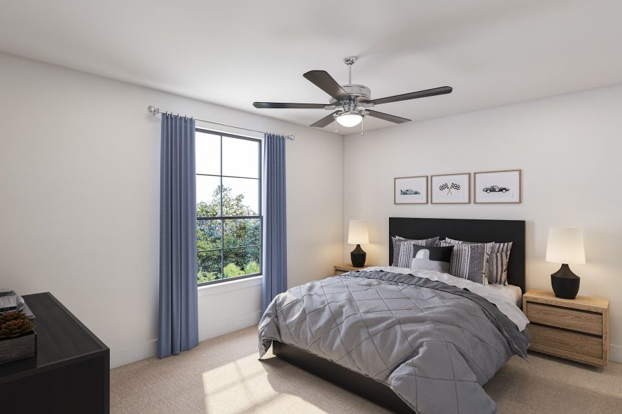 Representative furnished interior of a home built from the Salerno by Tri Pointe Homes in Woodson’s Reserve, Spring (Image 20).