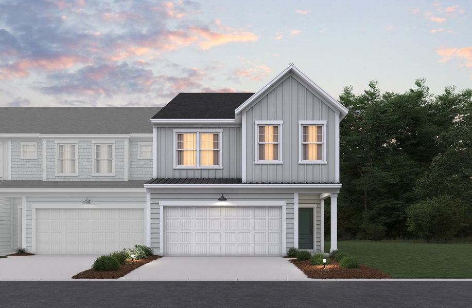 Representative exterior photo of a completed home built from the Maxwell by Beazer Homes in Ashley Walk Townes, Charleston, SC (Image 2). Representative exterior photo of a completed home built from the Maxwell by Beazer Homes in Ashley Walk Townes, Charleston, SC (Image 2).