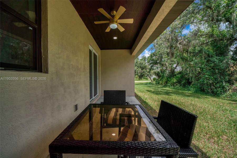 Exterior details and patio area of a home in , Sebring (Image 25).