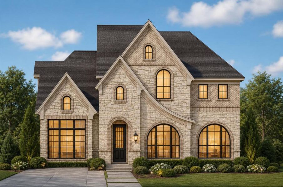 Representative exterior photo of a completed home built from the Royal Savannah by Grand Homes in Edgewater, Fate, TX (Image 16).