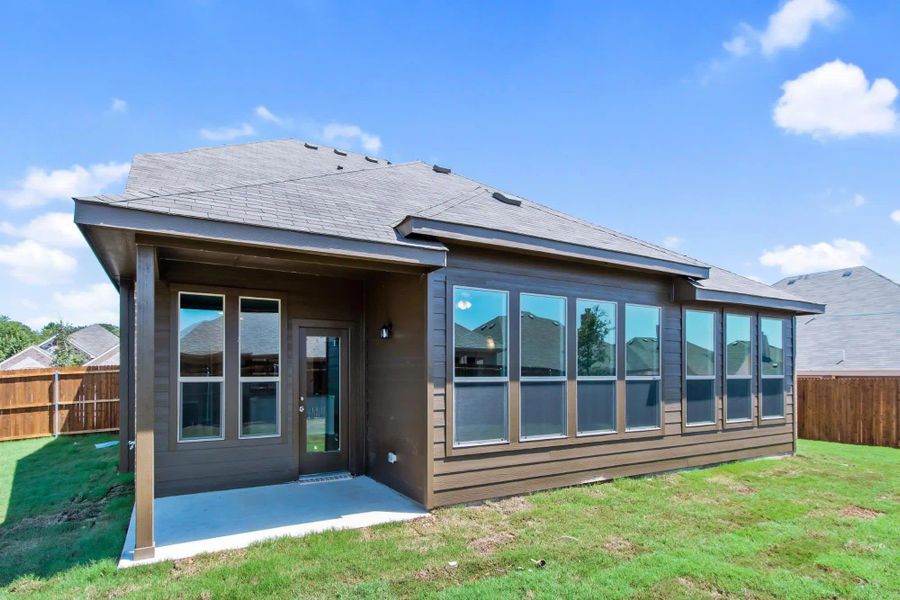 Rear Exterior | Concept 2844 at Hunters Ridge in Crowley, TX by Landsea Homes