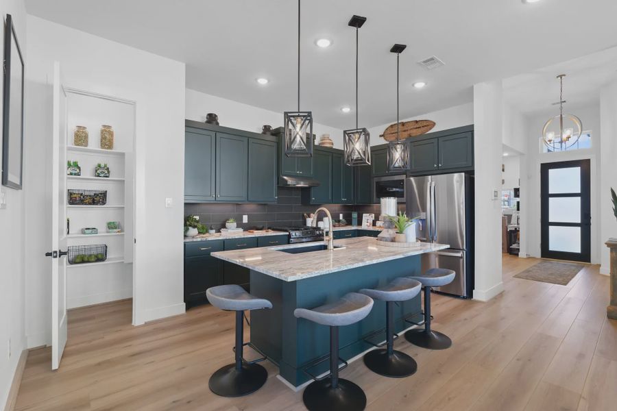Representative furnished interior of a home built from the Orlando by Chesmar Homes in Brookewater 45's, Rosenberg (Image 9).