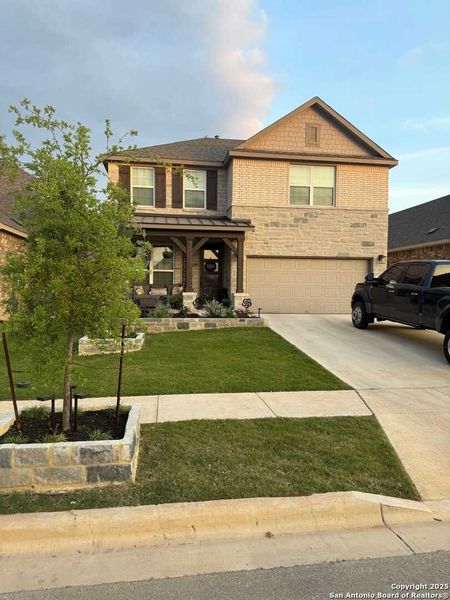 Front exterior of a new home in , New Braunfels, TX, highlighting curb appeal (Image 22).