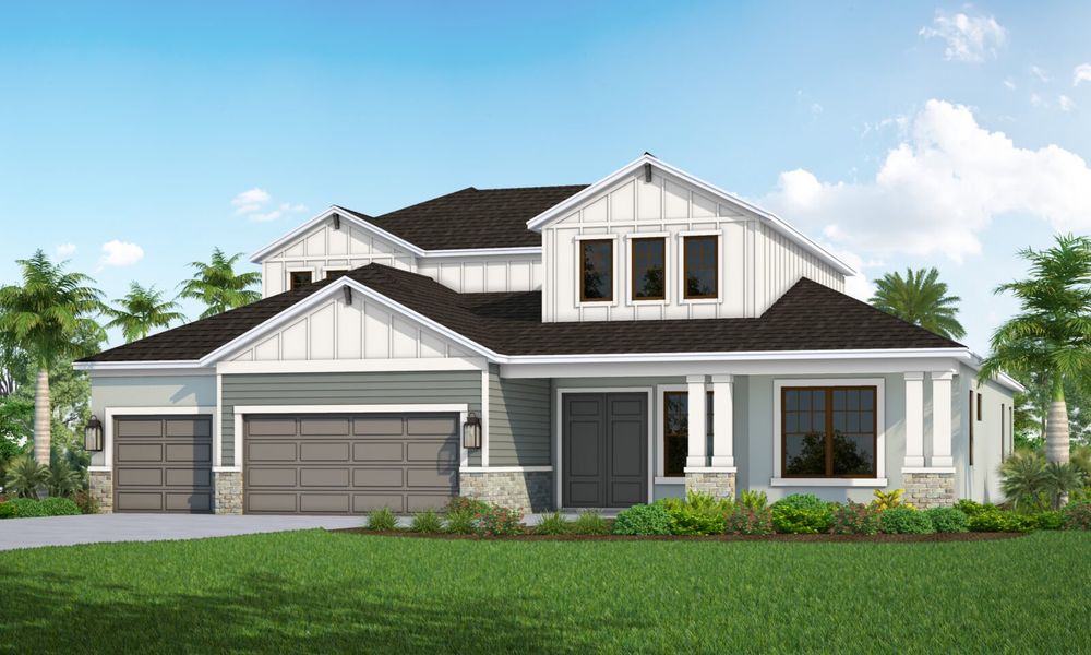 Representative exterior photo of a completed home built from the Azure by Neal Communities in Canoe Creek, Parrish, FL (Image 2).