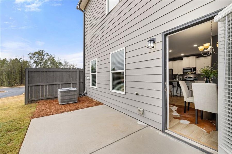 Exterior details and patio area of a home in Reeves Park, Stockbridge (Image 26).