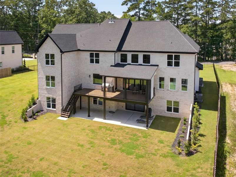 Exterior details and patio area of a home in , Buford (Image 43).