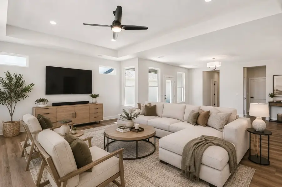 Representative furnished interior of a home built from the Ashford by Perfection Builders in The Courtyards at Cornerstone, Andover (Image 4).