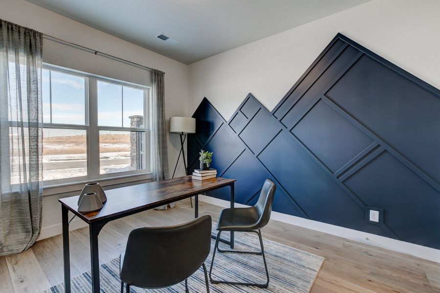 Representative furnished interior of a home built from the The Cambridge by Landmark Homes in The Lakes at Centerra, Loveland (Image 25).