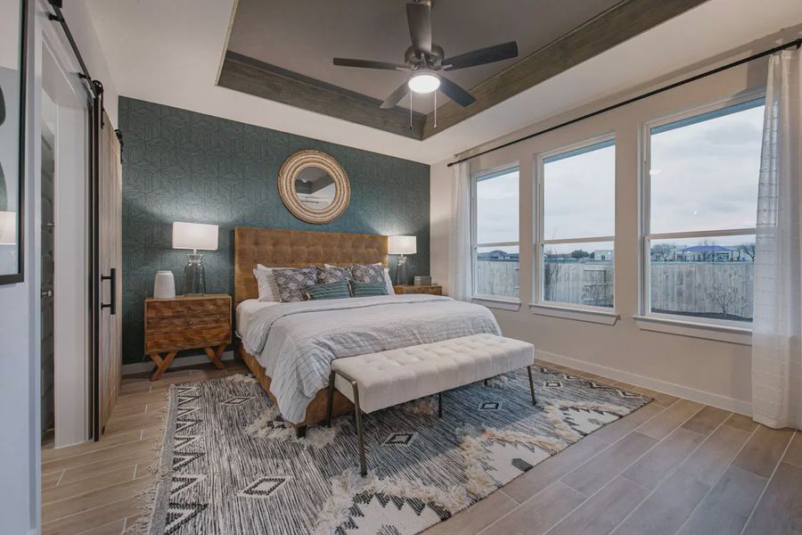 Furnished interior view inside a new home in Stream Waters, Buda (Image 13).