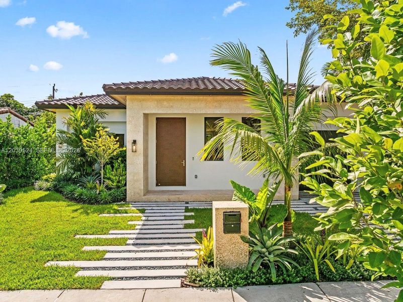 Exterior details and patio area of a home in , Miami (Image 37). Exterior details and patio area of a home in , Miami (Image 37).