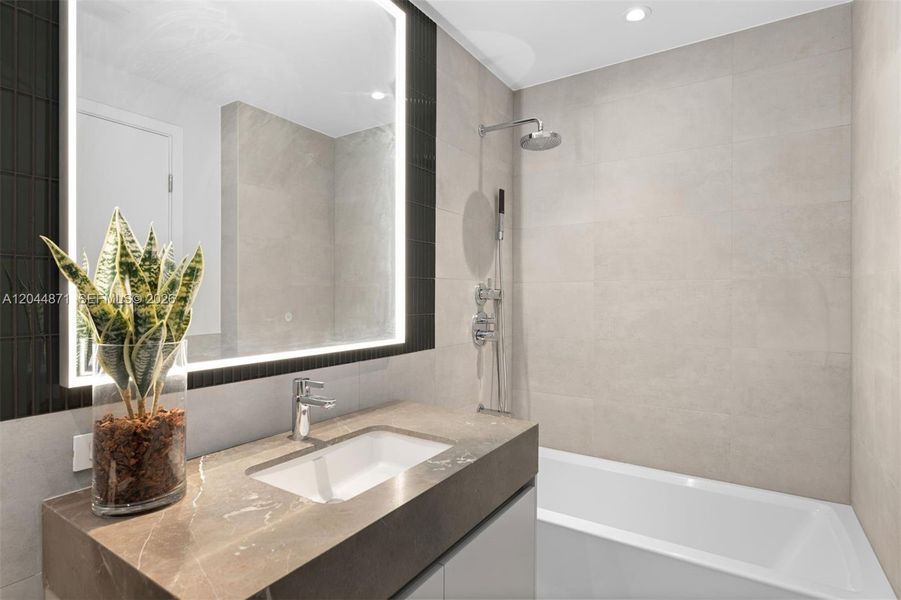 Furnished interior view inside a new home in , Miami Beach (Image 27).