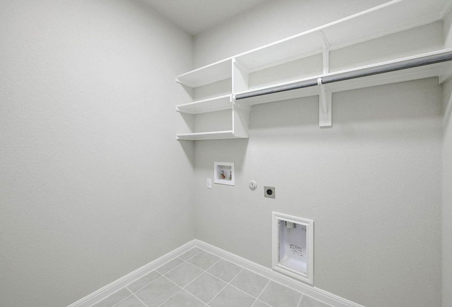 Utility Room in the Willow home plan by Trophy Signature Homes – REPRESENTATIVE PHOTO