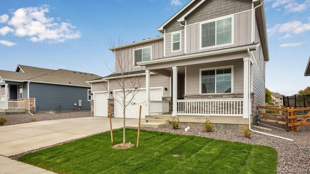 Exterior details and patio area of a home in Hansen Farm, Fort Collins (Image 2).
