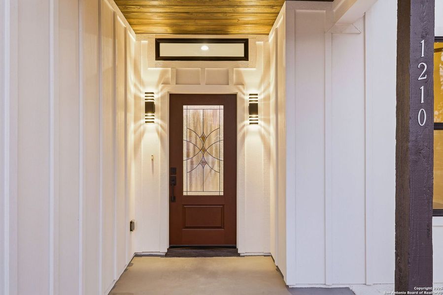 Exterior details and patio area of a home in , Fischer (Image 24).