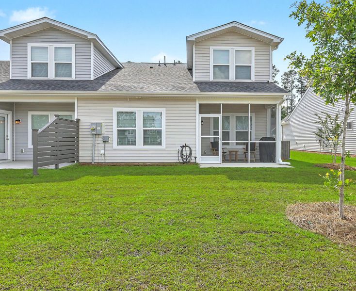 Exterior details and patio area of a home in Hammock Walk at Nexton, Summerville (Image 21).