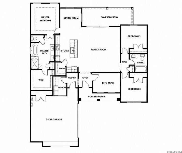 2D floor plan layout of this home in Potranco West, Castroville, TX (Image 5).