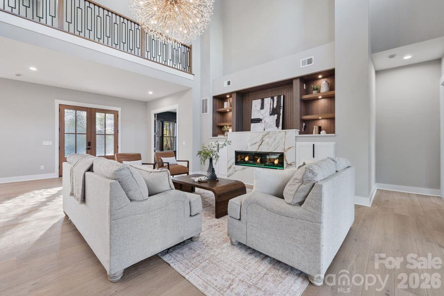 One of many statement chandeliers create a stunning focal point