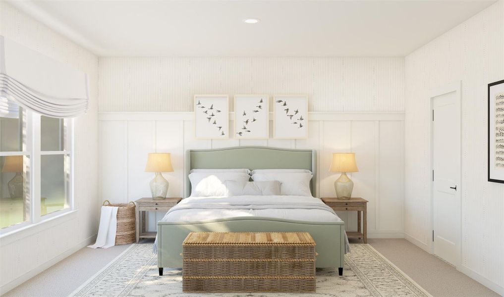 Spacious primary suite (*Artist rendering used for illustration purposes only.) Spacious primary suite (*Artist rendering used for illustration purposes only.)