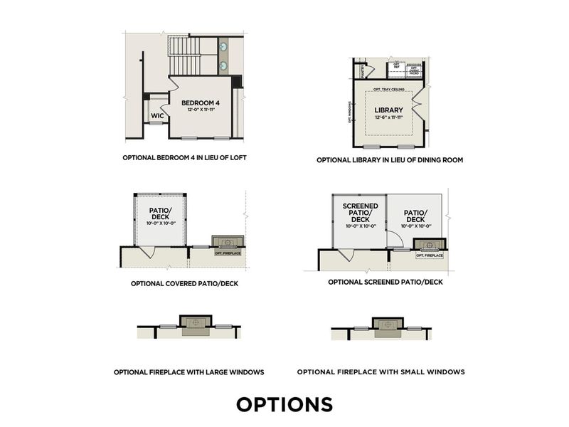 2D floor plan layout for the The Willow B by Davidson Homes LLC in Wehunt Meadows, Hoschton, GA (Image 4).