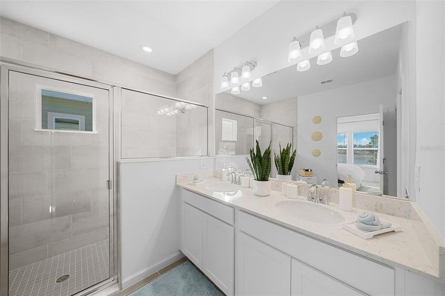 Furnished interior view inside a new home in Pioneer Ranch: Pioneer Ranch 50's, Ocala (Image 27).