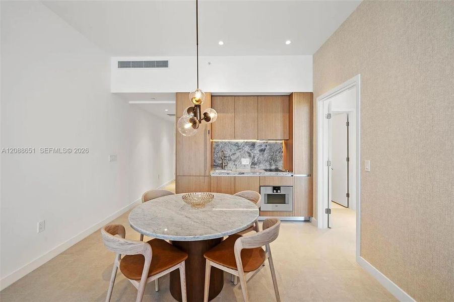 Furnished interior view inside a new home in , Miami Beach (Image 4). Furnished interior view inside a new home in , Miami Beach (Image 4).