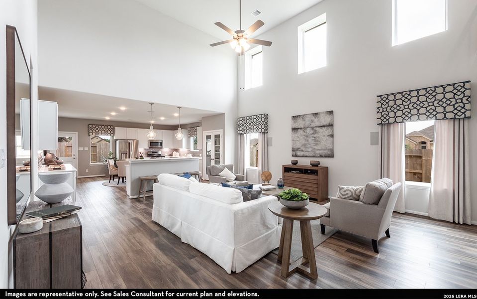 Furnished interior view inside a new home in Red Hawk Landing, San Antonio (Image 2).