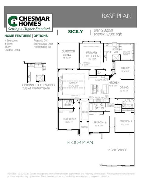 2D floor plan layout of this home in Sofi Lakes, Katy, TX (Image 4).
