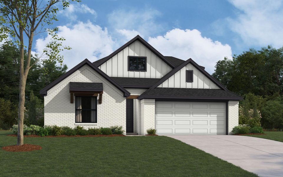 Representative exterior photo of a completed home built from the Lakeway by William Ryan Homes in Creekside, Royse City, TX (Image 3). Representative exterior photo of a completed home built from the Lakeway by William Ryan Homes in Creekside, Royse City, TX (Image 3).