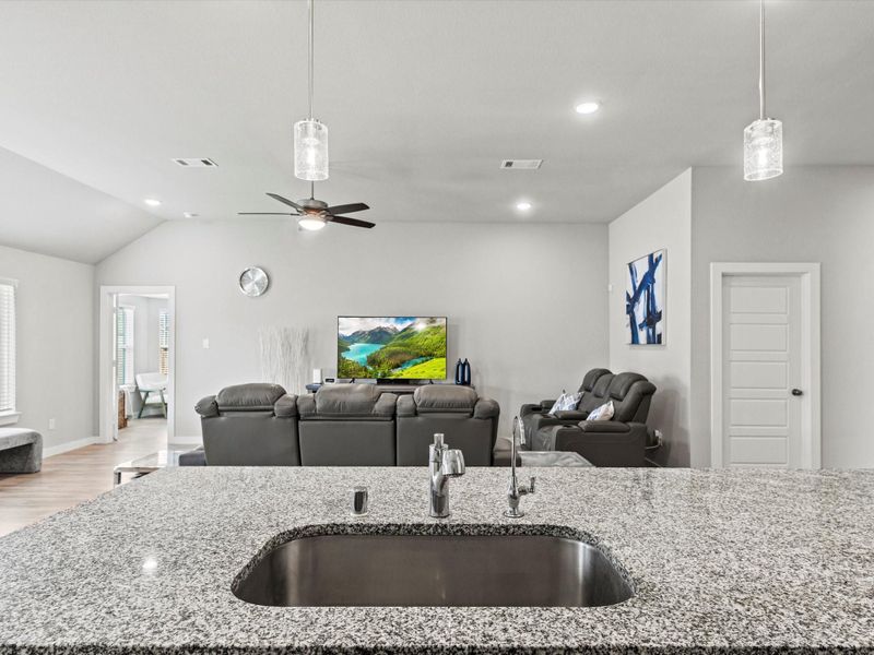 Open living and dining spaces ideal for entertaining.