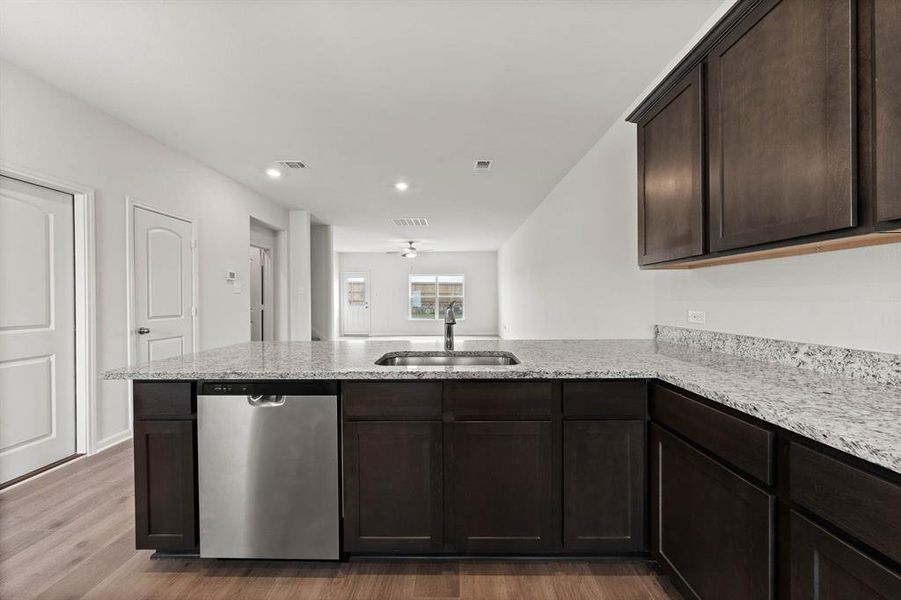 Furnished interior view inside a new home in Retreat at Fossil Creek, Fort Worth (Image 4).