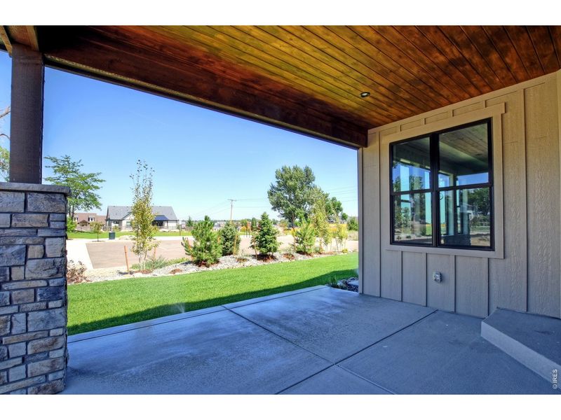 Exterior details and patio area of a home in Harvest Ridge, Berthoud (Image 4).