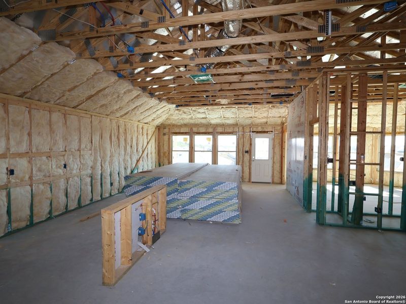 In-progress construction of a new home in Hunters Ranch, San Antonio, TX (Image 22).