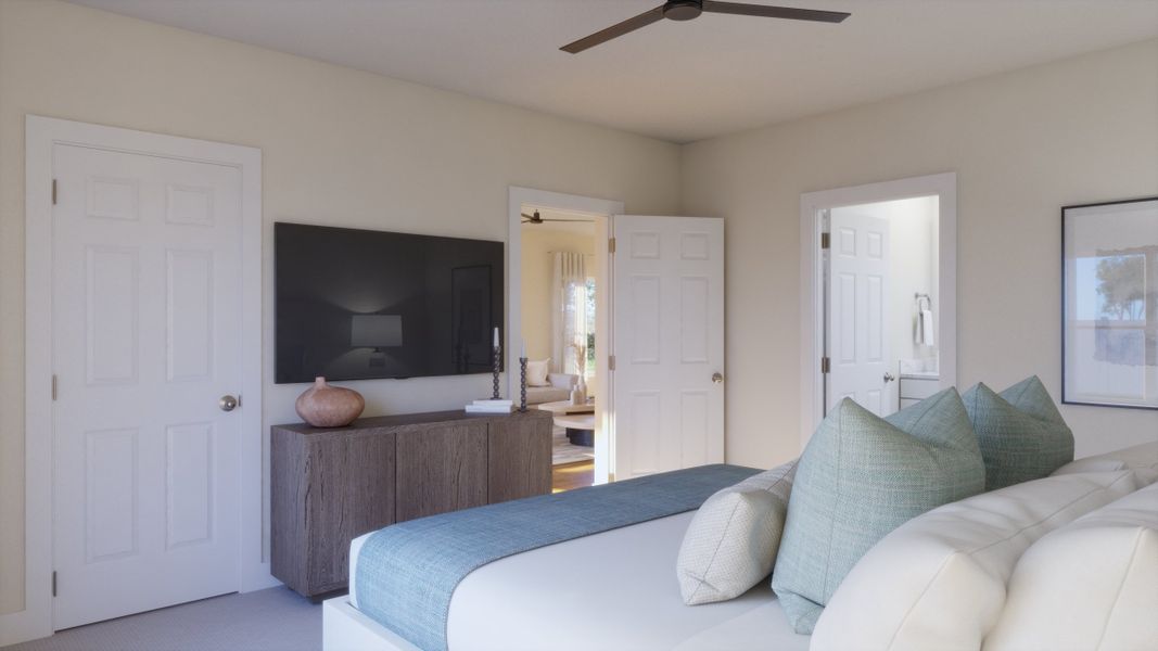 Representative furnished interior of a home built from the Coral by Risewell Homes in Eagletail Landings, Howey-in-the-Hills (Image 10). Representative furnished interior of a home built from the Coral by Risewell Homes in Eagletail Landings, Howey-in-the-Hills (Image 10).