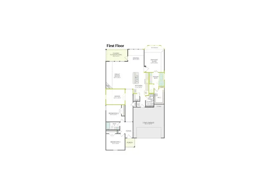 2D floor plan layout of this home in Painted Tree, McKinney, TX (Image 3). 2D floor plan layout of this home in Painted Tree, McKinney, TX (Image 3).