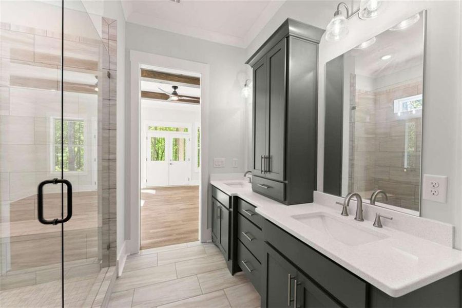 Furnished interior view inside a new home in , Clarkesville (Image 9).
