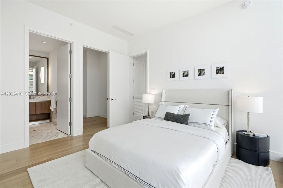 Furnished interior view inside a new home in , Miami (Image 11).
