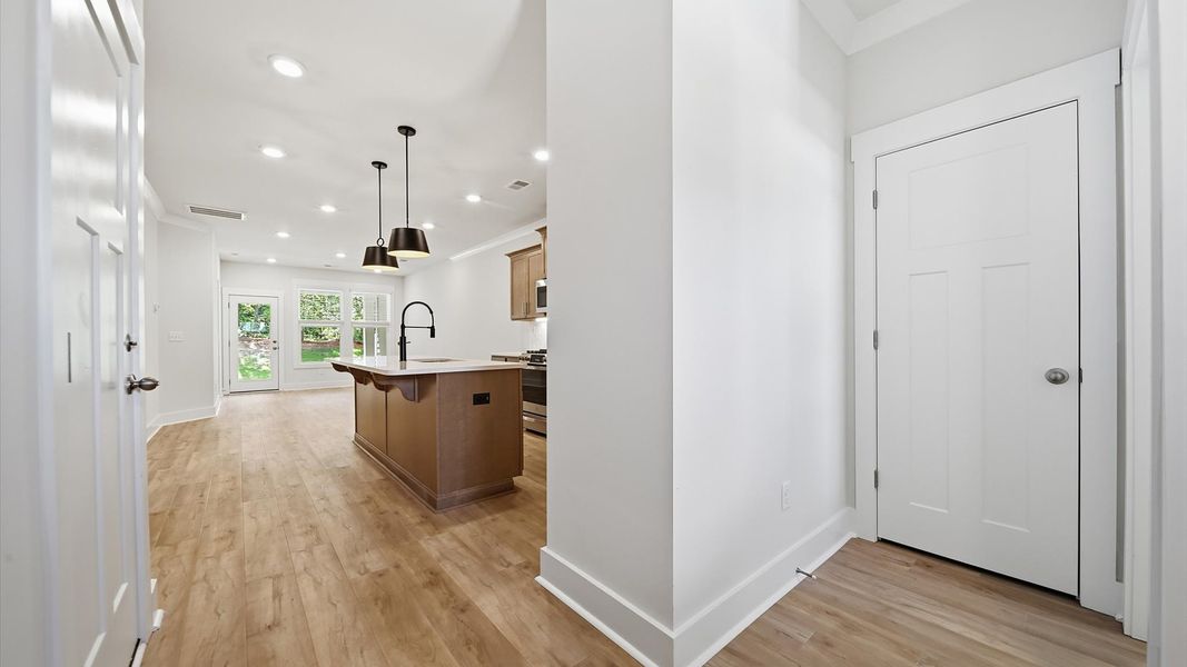 First-class entryway featuring hardwood floors and accomplished architectural style First-class entryway featuring hardwood floors and accomplished architectural style