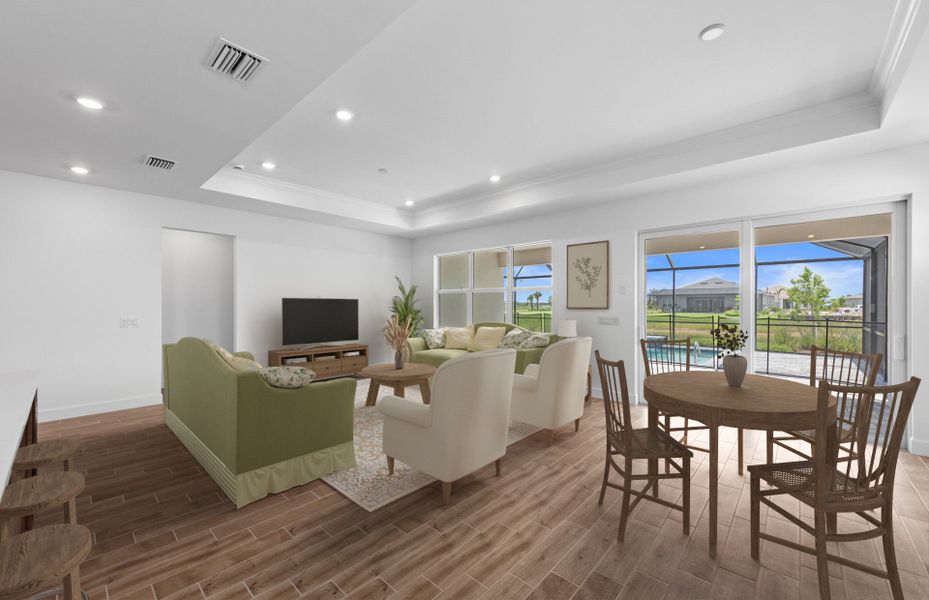 Furnished interior view inside a new home in TerraWalk at Babcock Ranch, Alva (Image 7).