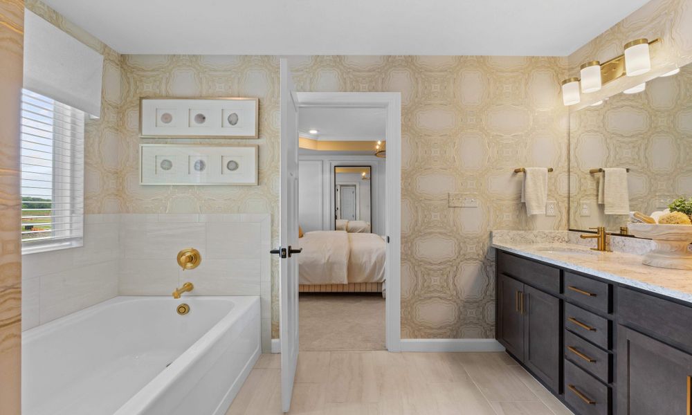 Representative furnished interior of a home built from the The Waverunner by Chesapeake Homes in Bridgewater - Shorehaven Village, Little River (Image 16).