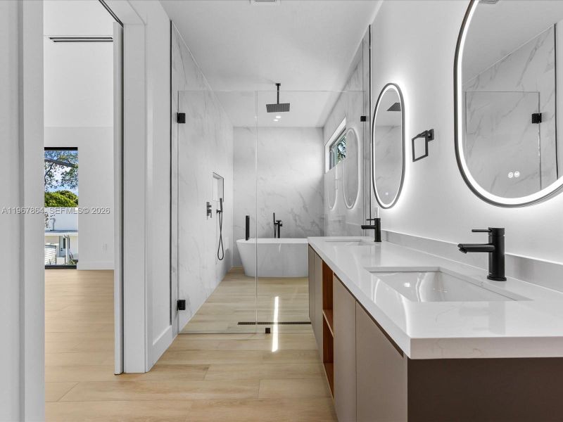 Furnished interior view inside a new home in , Miami (Image 38).