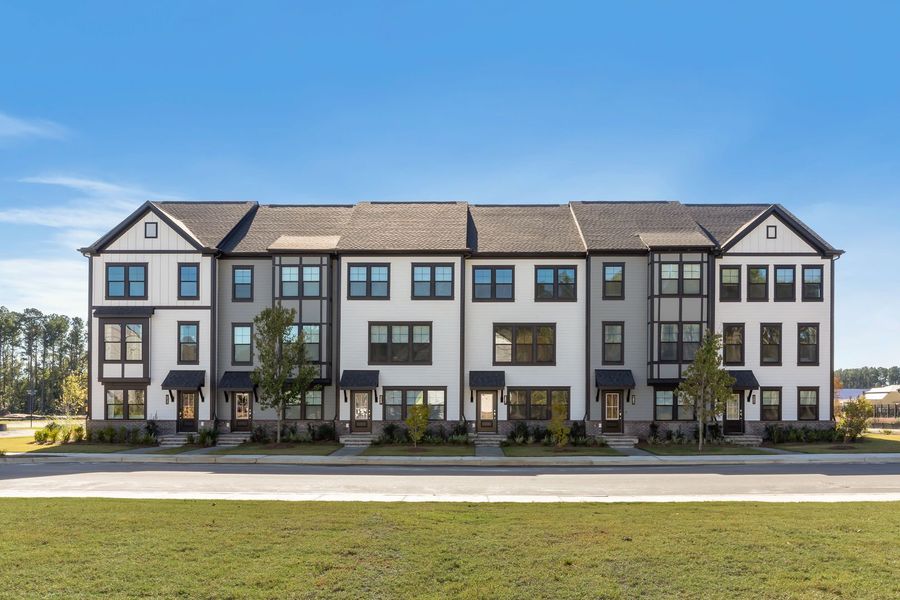 Modern townhome exteriors designed for style and function